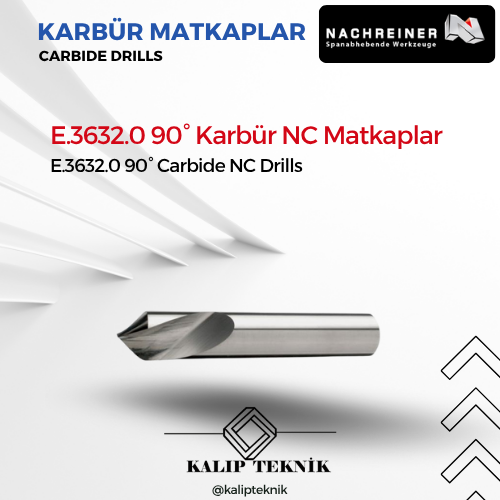 90° Uzun Seri Karbür NC Matkap | E.3632.0 Serisi